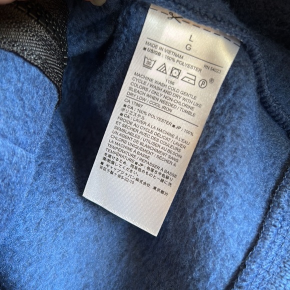 Excellent Condition Men’s Banana Republic Navy Full Zip-up Sweater (Large) - Picture 4 of 5